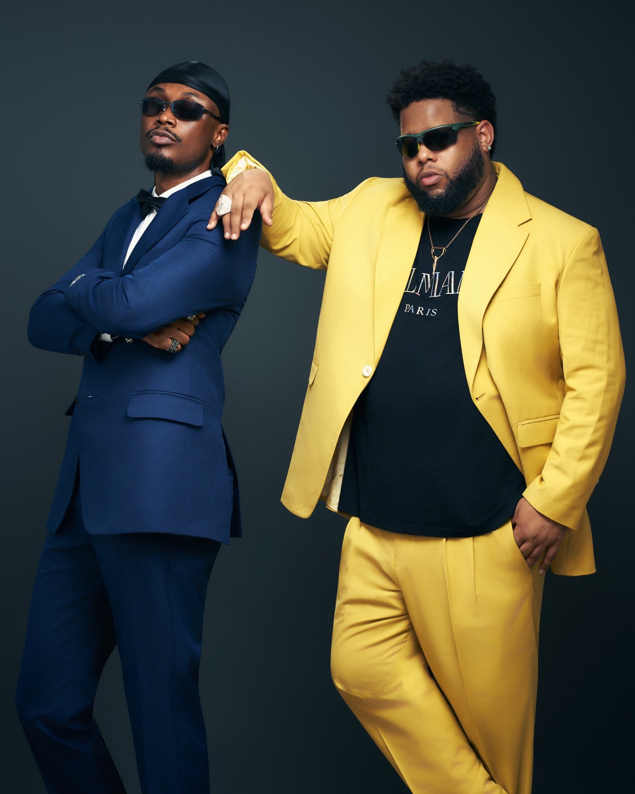 D-Black & E.L — chrome suits